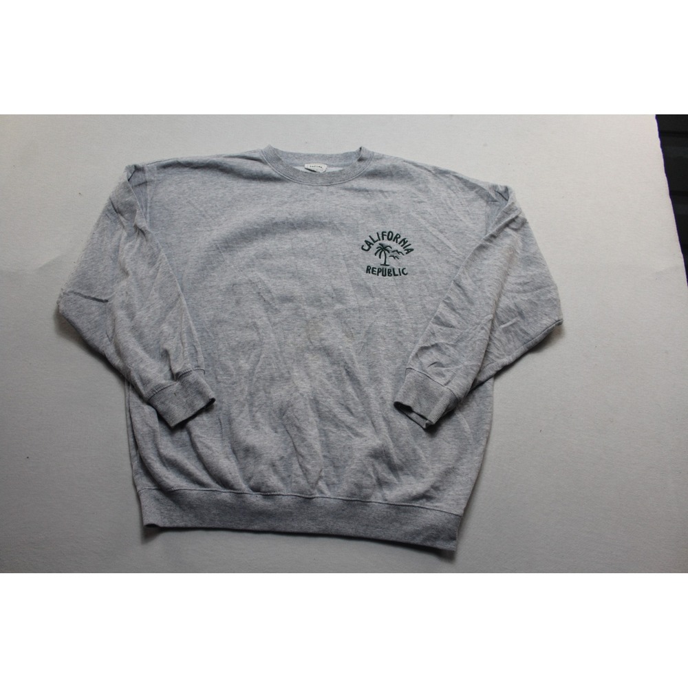 Reflex Sweatshirt Mens Large Gray Good California Republic Graphic Pullover